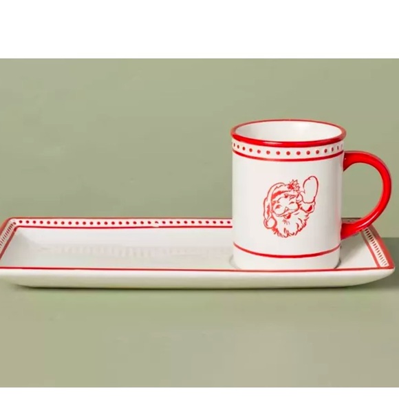 Hearth & Hand with Magnolia Stoneware Christmas Milk & Cookies Serving Set NWT - Picture 4 of 6